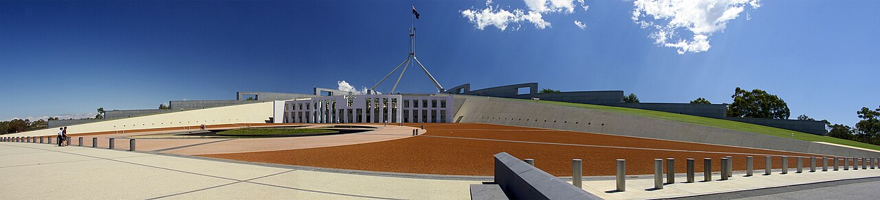 Parliament House, Canberra, home of the federal parliament whose Joint Select Committee on Artificial Intelligence questioned OpenAI at a hearing in Sydney on 6 October 2026 (illustrative).