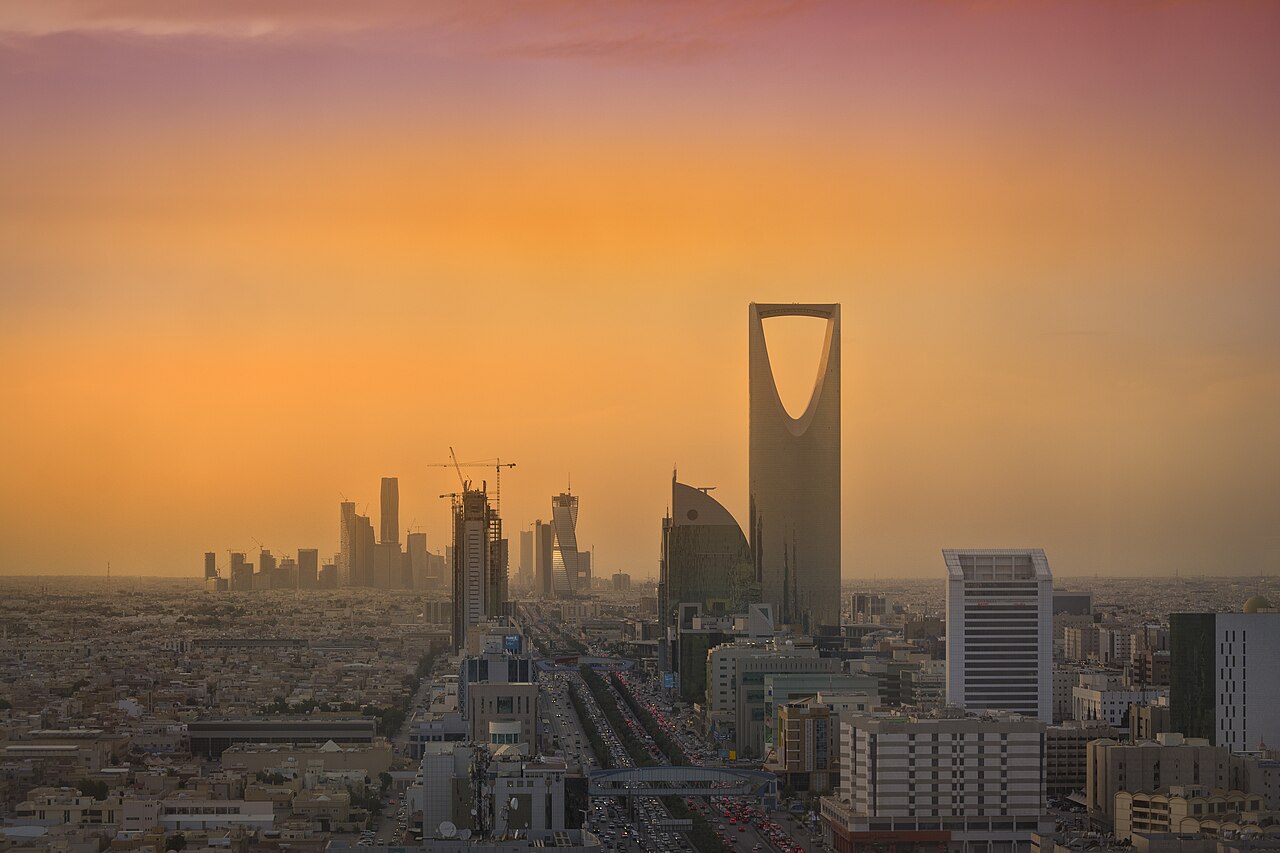 Riyadh's skyline with the King Abdullah Financial District and Kingdom Tower (illustrative).