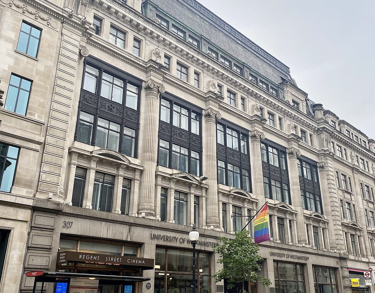 The University of Westminster's Regent Street building in London; the university partnered with Full Fact on the study (illustrative).