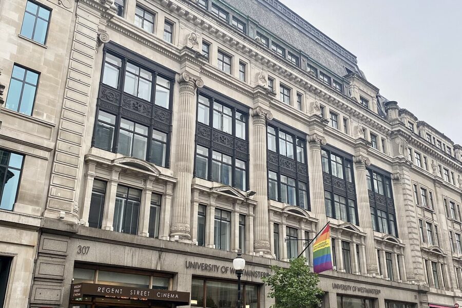 The University of Westminster's Regent Street building in London; the university partnered with Full Fact on the study (illustrative).