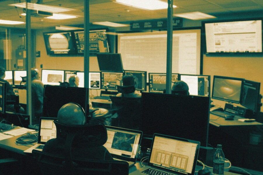 Inside a launch control centre