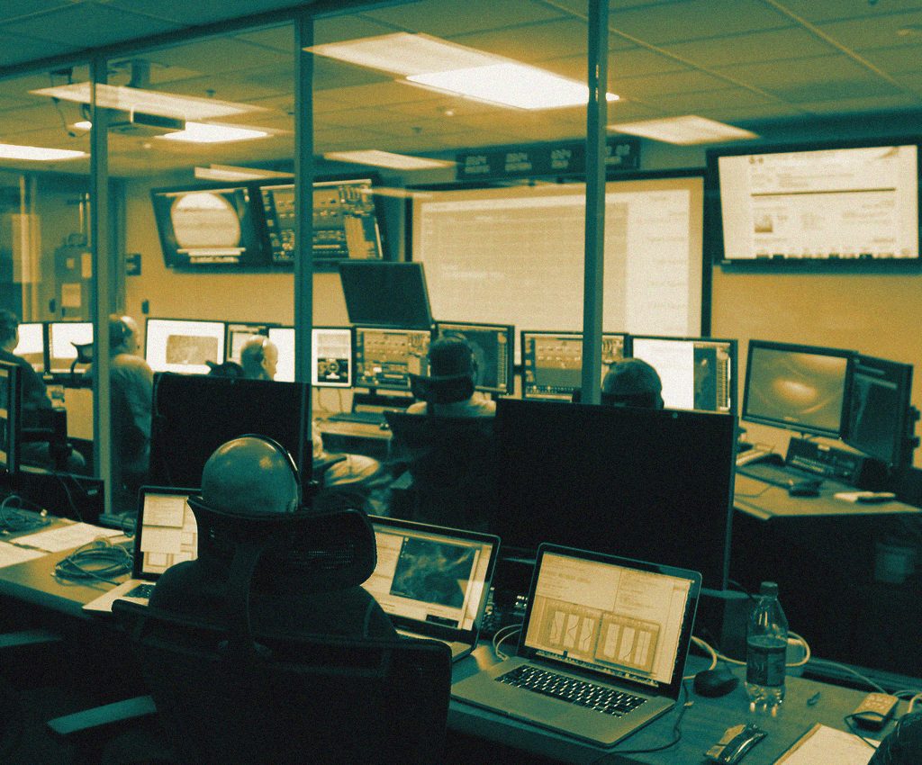 Inside a launch control centre