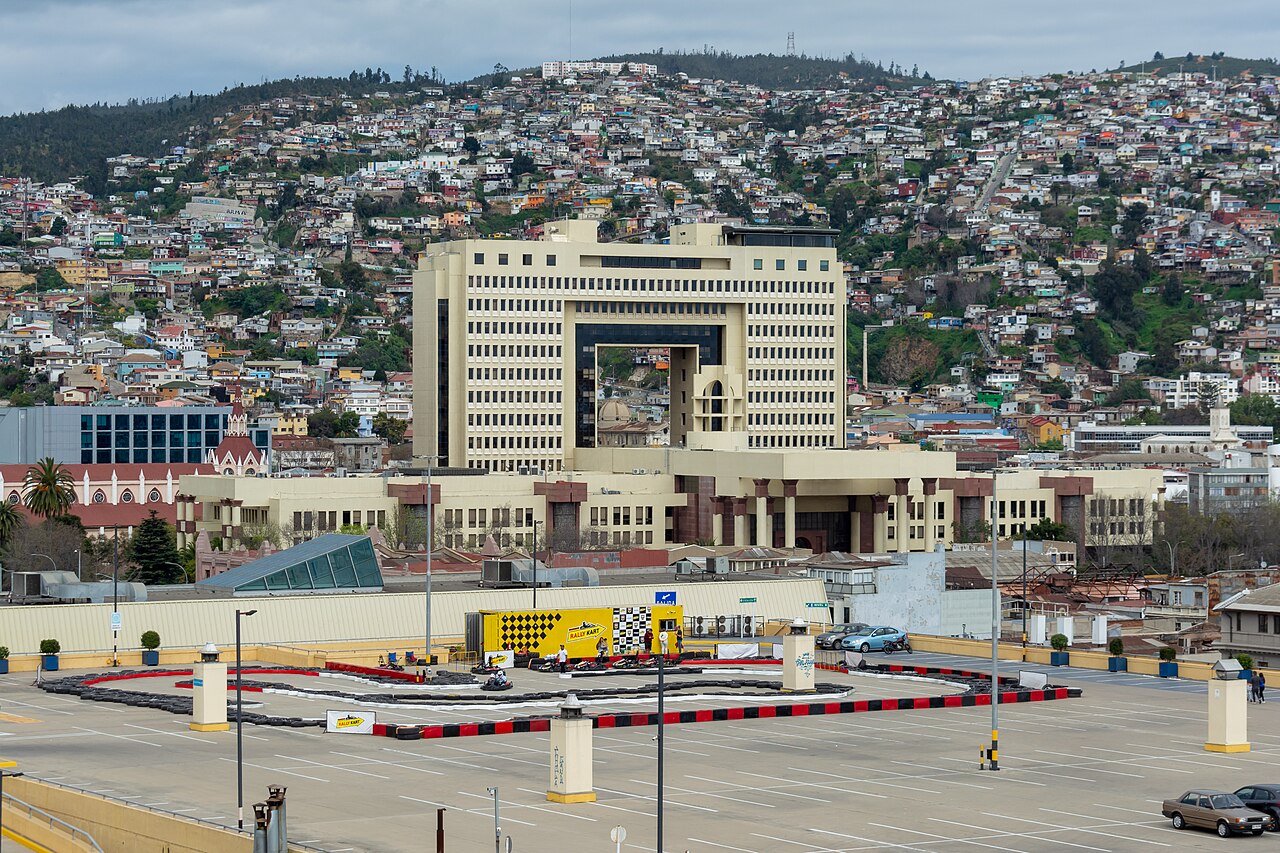 The National Congress building in Valparaíso, seat of the Chilean Senate, which is considering the country's AI bill.