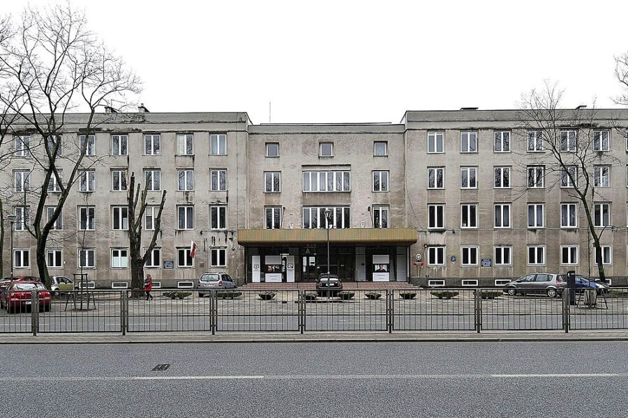 Facade of the Polish Ministry of Digital Affairs building on Królewska Street in Warsaw